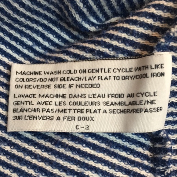 Tulle short waisted jacket size S blue and white stripe - Picture 4 of 10